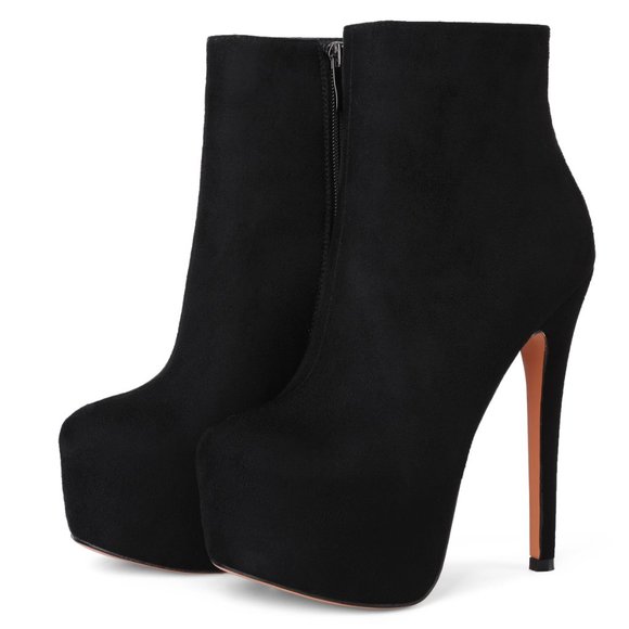 Petit Cadeau Jodi - Rounded Toe ankle boots with 6" heels and 2" platform. NEW! - Picture 3 of 5